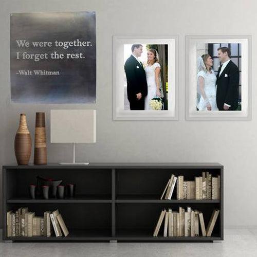 We were together I forget the rest Walt Whitman Sign, 24" Square Metal Sign - JackJacks Metal 