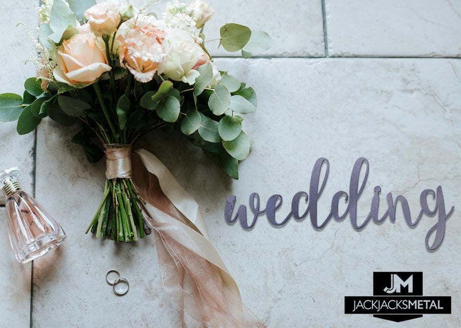 Wedding Word Wall Art Sign - JackJacks Metal 