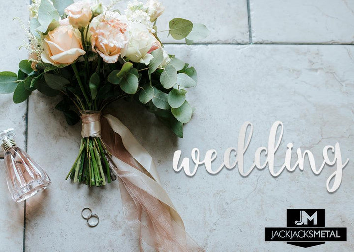 Wedding Word Wall Art Sign - JackJacks Metal 