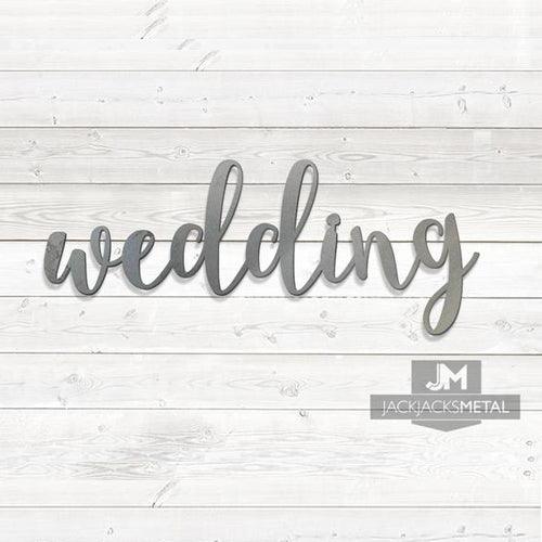 Wedding Word Wall Art Sign - JackJacks Metal 