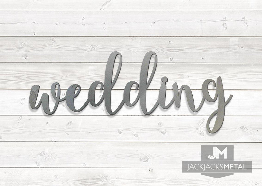 Wedding Word Wall Art Sign - JackJacks Metal 