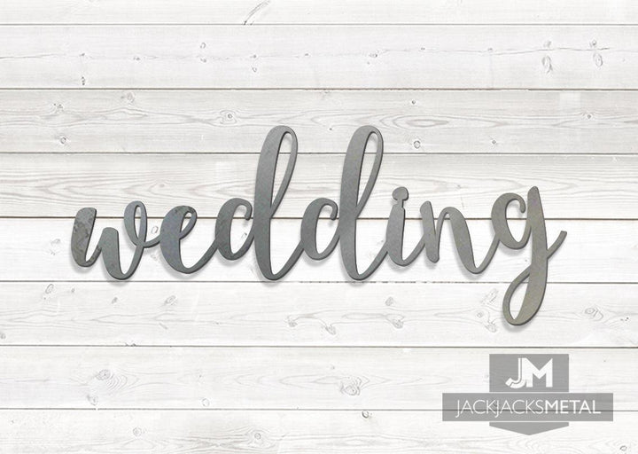 Wedding Word Wall Art Sign - JackJacks Metal 