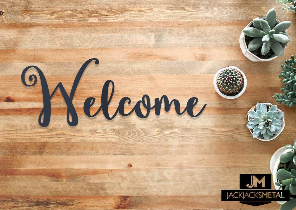 Welcome Word Wall Art Sign - JackJacks Metal 