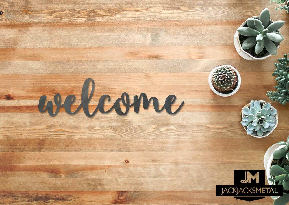 Welcome Word Wall Art Sign - JackJacks Metal 