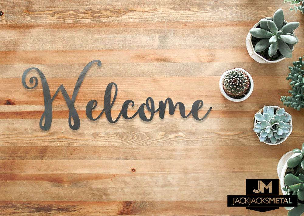 Welcome Word Wall Art Sign - JackJacks Metal 