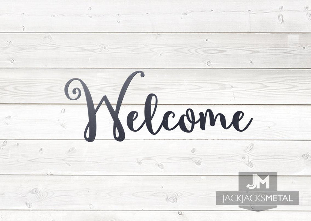 Welcome Word Wall Art Sign - JackJacks Metal 