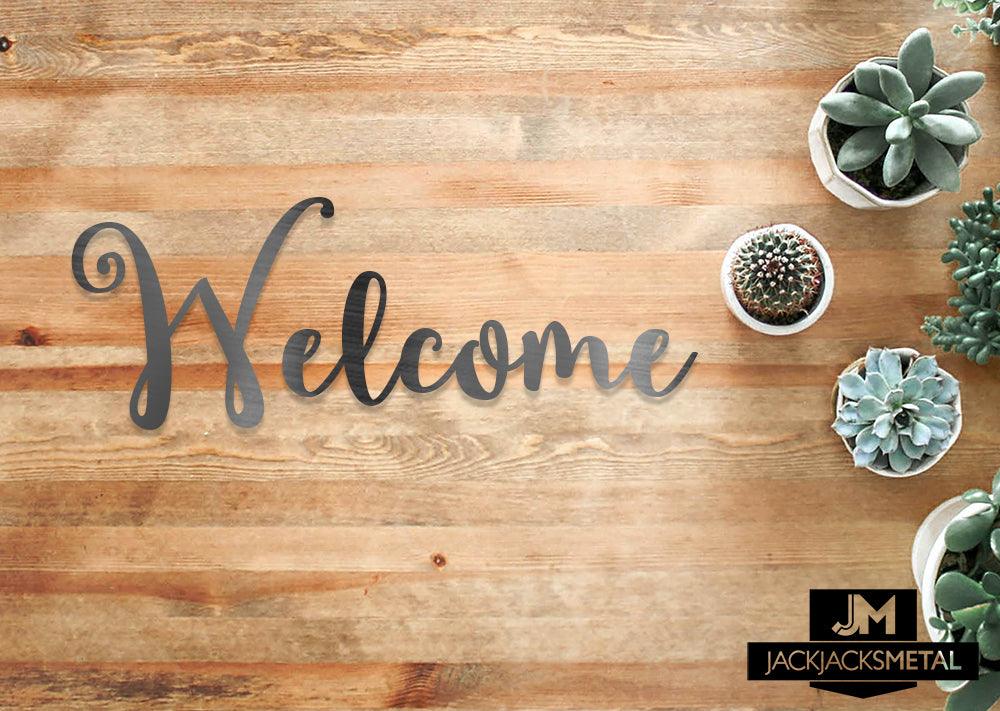 Welcome Word Wall Art Sign - JackJacks Metal 