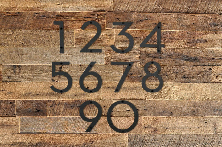 10 inch Metal House Number - Modern Font House Number - Metal Address Number - Street Address Number - Plasma Cut from Mild Stee