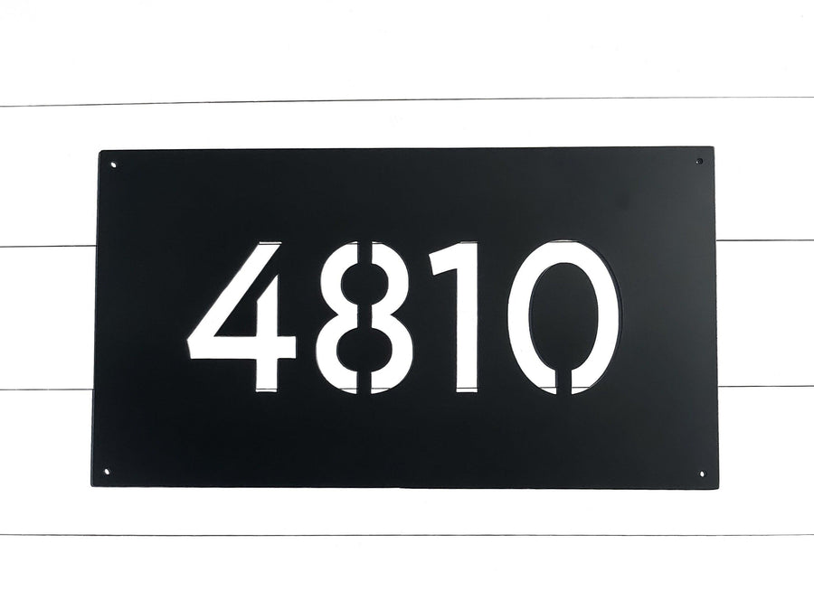 11in x 20in Custom Metal Address Sign House numbers and Street Address Sign - Plasma Cut from Mild Steel