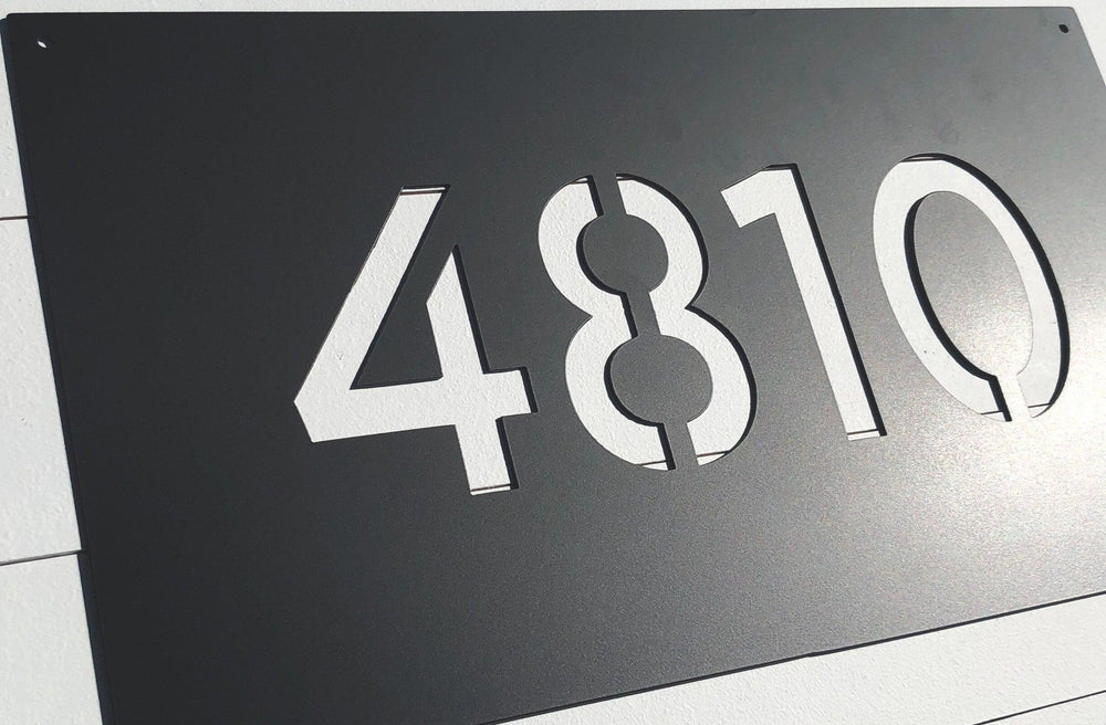 11in x 20in Custom Metal Address Sign House numbers and Street Address Sign - Plasma Cut from Mild Steel