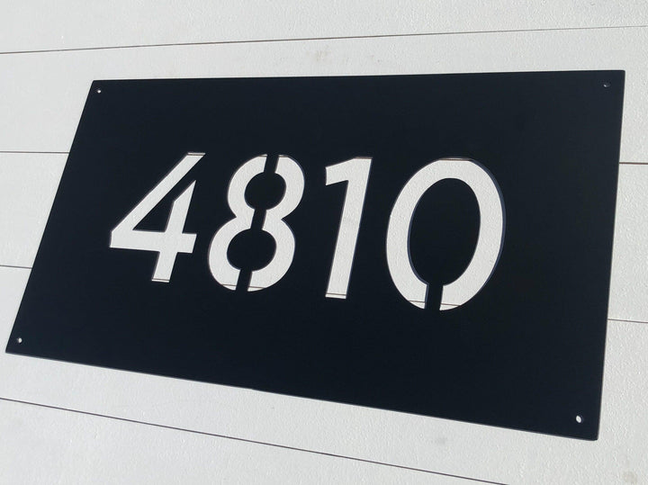 11in x 20in Custom Metal Address Sign House numbers and Street Address Sign - Plasma Cut from Mild Steel