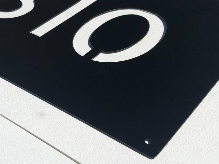 11in x 20in Custom Metal Address Sign House numbers and Street Address Sign - Plasma Cut from Mild Steel