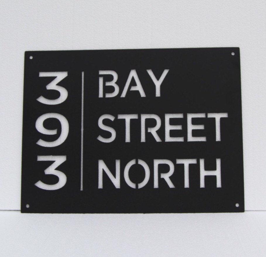 16" x 20" Custom Metal Address Sign House numbers and Street Address S