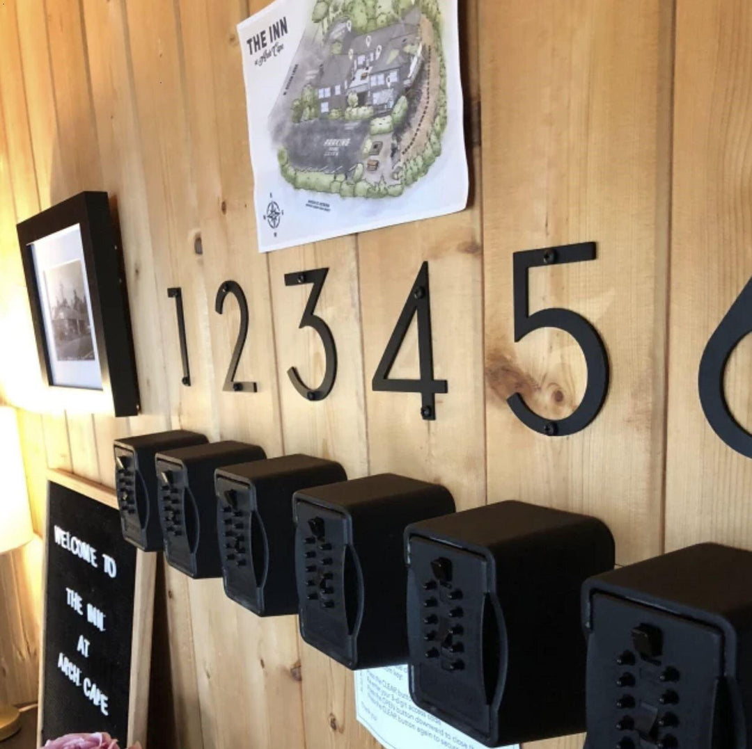 4 inch Metal Address Numbers - Metal House Numbers - Street Address Numbers - Plasma Cut from Mild Steel