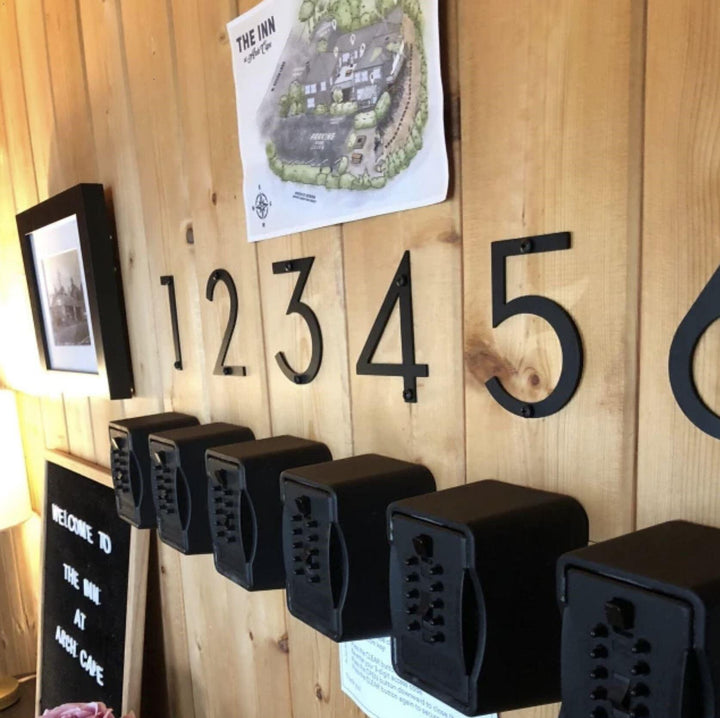 4 inch Metal Address Numbers - Metal House Numbers - Street Address Numbers - Plasma Cut from Mild Steel