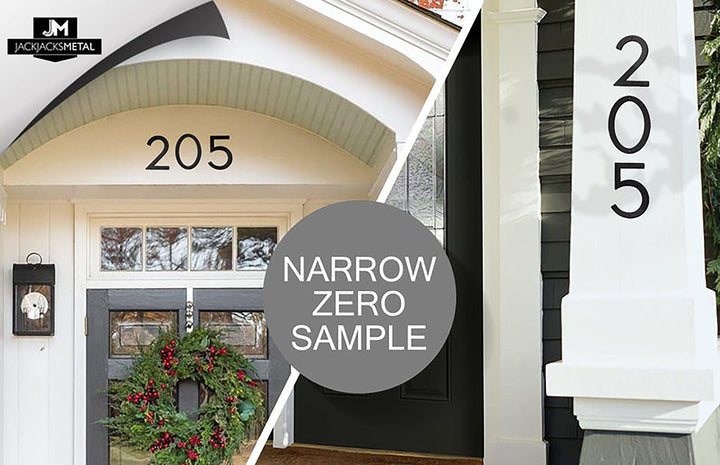 5" Custom Metal Address Numbers - Metal House Numbers - Street Address Numbers - Laser Cut from Mild Steel