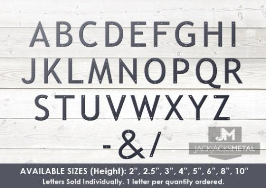 5" Custom Metal Address Numbers - Metal House Numbers - Street Address Numbers - Laser Cut from Mild Steel