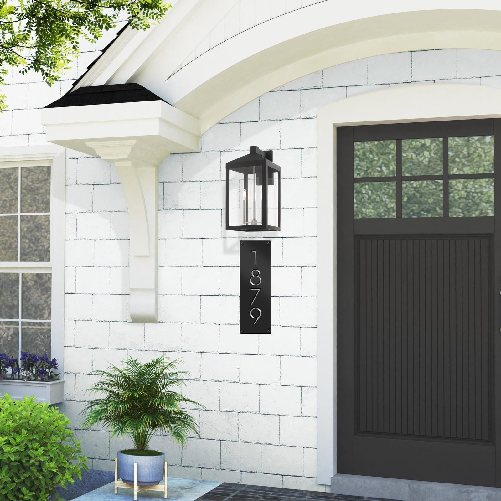 5" wide Custom Metal Address Sign House numbers and Street Address Sign - Laser Cut from Mild Steel