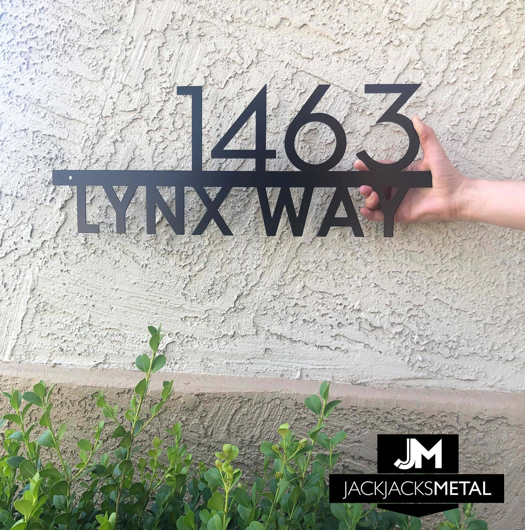 Bar Address Sign Numbers Street Name Custom Personalized Metal Address Sign Powdercoated for Outside