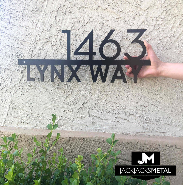 Bar Address Sign Numbers Street Name Custom Personalized Metal Address Sign Powdercoated for Outside