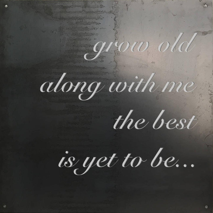 Custom Square Metal Sign (Powdercoated) with your QUOTE - Add your own text