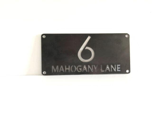Metal Address Custom Address Metal Sign for home or business - Plasma Cut from Mild Steel